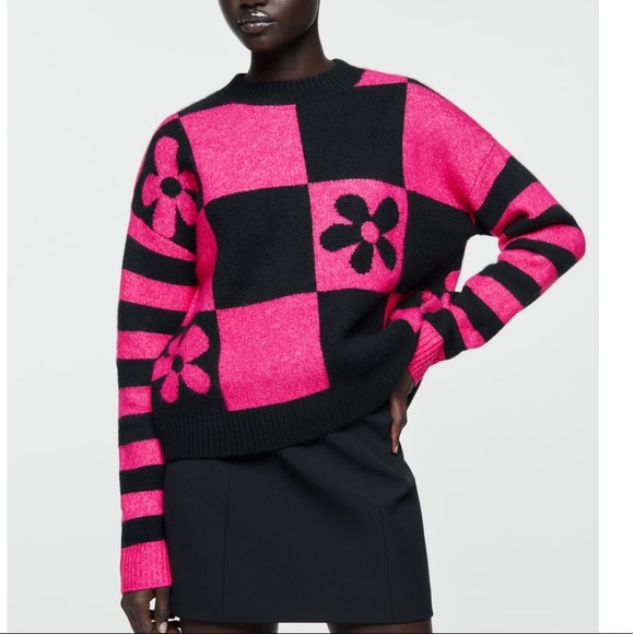 NWT Zara jacquard knit sweater - Picture 3 of 8